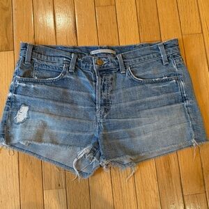 VINCE Boyfriend Cutoff Denim Jean Shorts Frayed/Distressed Look Size 29